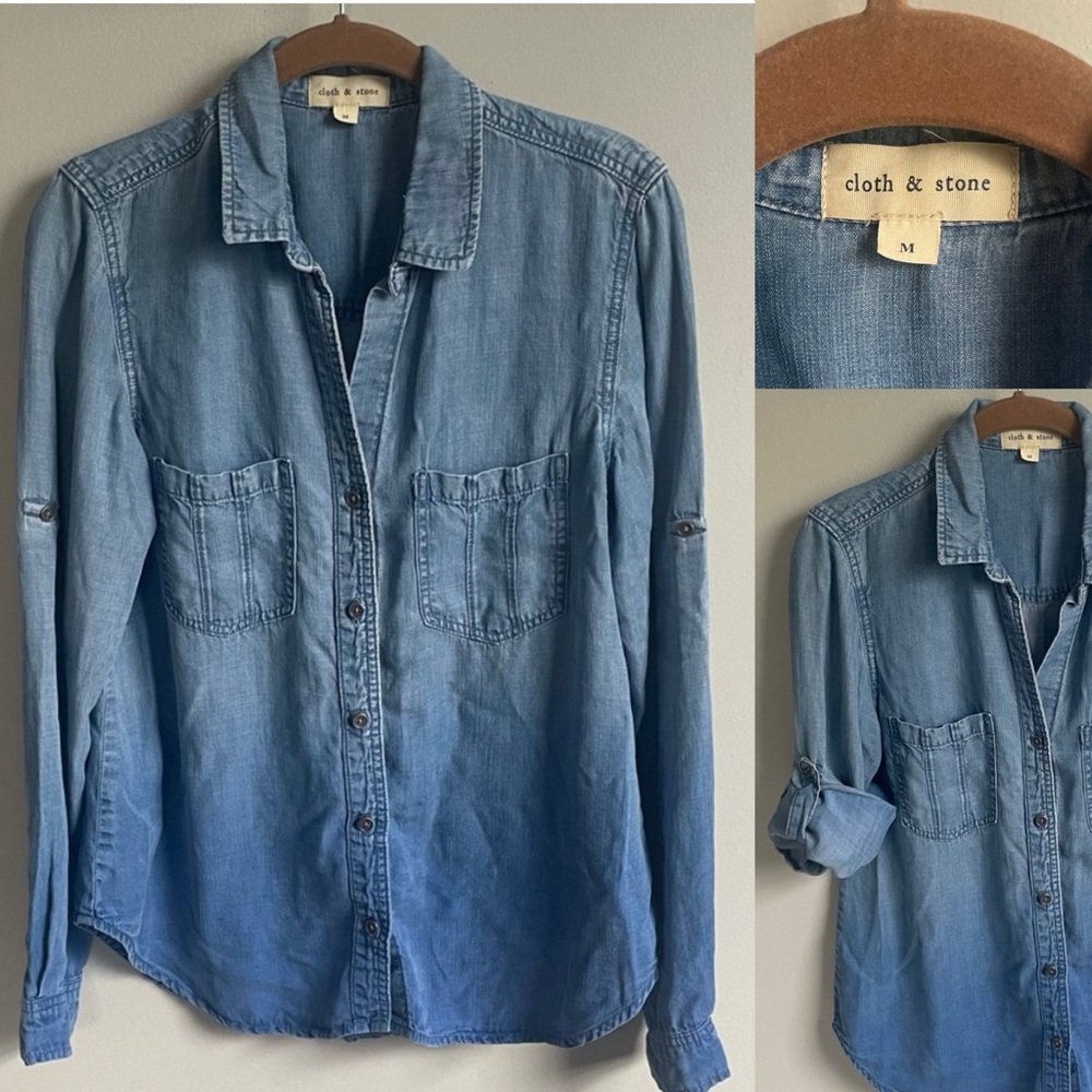 Anthropologie Cloth & Stone. Chambray Shirt. Medium